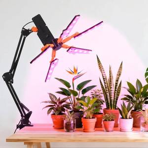 lot 30519 image: Grow Lights for Indoor Plants, Full Spectrum LED Lamps, 5-Head Clip Lights