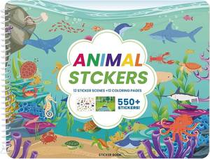 lot 30530 image: Sticker Book 550 Kids Stickers, Animal Coloring, 12 Scenes for Ages 2 8