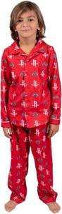 lot 30533 image: Ultra Game Youth NBA Official 2-Piece Super Soft Button Down Pajamas Set size 4