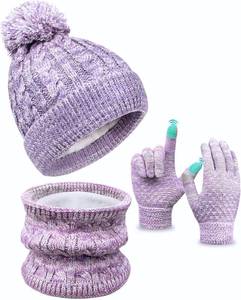 lot 30545 image: Kids Winter Hat Gloves Scarf Set for Toddlers 3-10, Beanie & Mittens