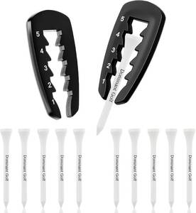 lot 30561 image: 2-Pack Adjustable Golf Tee Height Tool Set   Tee Height Setter