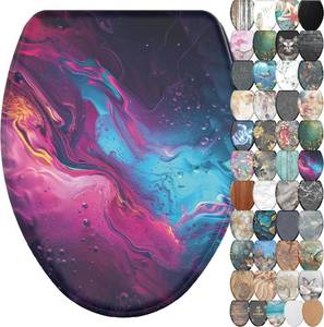 lot 3322 image: $60 Sanilo Wooden Toilet Seat - Quick Release, Soft Close, Elongated
