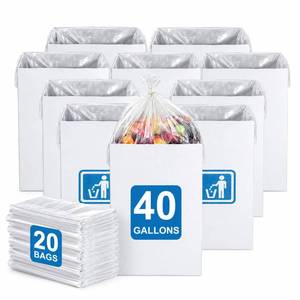 lot 3342 image: $82 40-Gallon Cardboard Trash Cans for Events (Pack of 10), 20 Liners