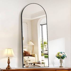 lot 3348 image: $80 COFENY Arched Mirror 20x48 in Black Arch Wall Mounted