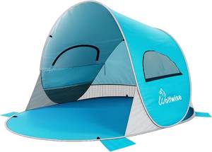 lot 3362 image: $60 Wolfwise Pop Up Beach Tent, Easy Setup Sun Shade Shelter, 3-Person