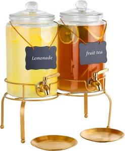 lot 3367 image: $50 Drink Dispensers for Parties, 2-Pack 1-Gallon Beverage Dispenser