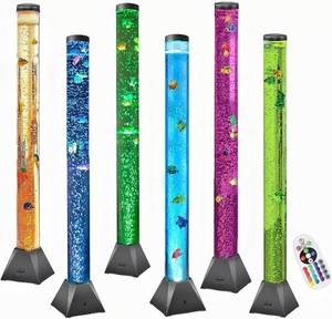 lot 3380 image: $90 CALOVER 4FT Sensory Fish Bubble Tube Lamp   Aquarium Night Light
