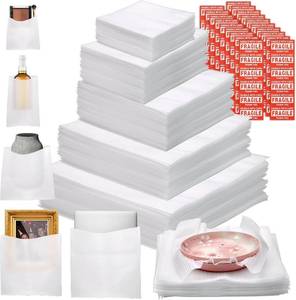 lot 3382 image: 302 Pcs Packing Foam Pouches & Sheets, 5 Sizes Cushion Wrap