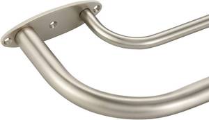 lot 3391 image: $46 Room Darkening Double Curtain Rod Set, 84-120, Satin Nickel