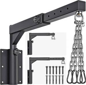 lot 3407 image: $60 Dolibest Wall Mount Bag Hanger with 4 Chains, 360  Swivel, 800 lb