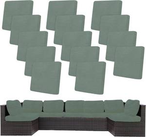 lot 3424 image: $70 12 Pcs Outdoor Cushion Covers for Patio Sofa Replacement