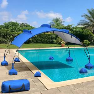 lot 3426 image: $260 Uthfy 18x9 Floating Pool Canopy Shade UV Waterproof