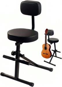 lot 3436 image: $100 Guitar Stool with Ergonomic Backrest and Hanger   Adjustable