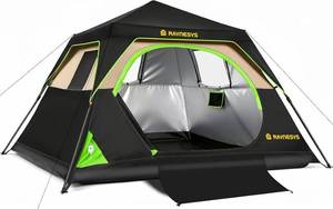 lot 3449 image: $142 Raynesys 6 Person Instant Tent for Camping