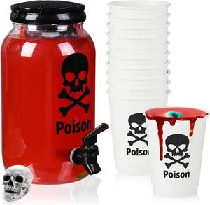 lot 3460 image: Umigy 1 Gallon Halloween Plastic Drink Dispenser (no cups)