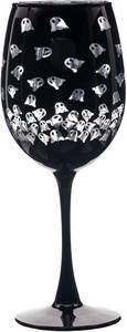 lot 3465 image: Two Pack Two Tone Wine Glasses, SKULLS
