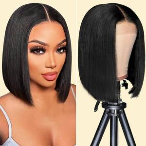 lot 3482 image: $74 13x6 Bob Lace Front Wig 200% Density 14in Short Glueless Black