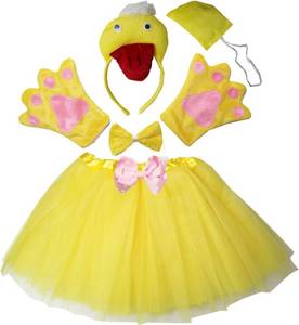 lot 3485 image: Kirei Sui Kids Duck Chick Tutu Headband 5pcs Costume Set (no head band)
