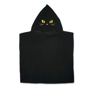 lot 3490 image: Kids Hooded Fleece Blanket 23in x 21in Halloween Soft Cozy Black Cat