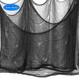 lot 3495 image: Halloween Creepy Cloth Giant (80 x 400 in.) Gauze Cloth, Black
