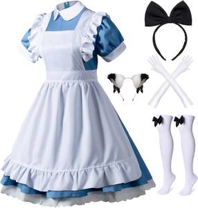 lot 3509 image: Wannsee Japanese Anime 6Pcs Lolita French Maid Apron Set Blue Size medium