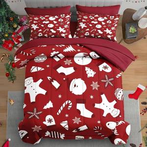 lot 3533 image: $66 Pamnest Full Christmas Comforter Set with Sheets