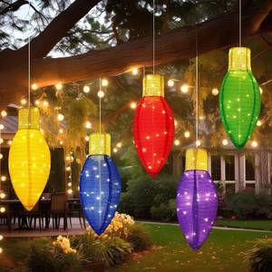lot 3578 image: $60 4 Pcs 20 Inch Outdoor Christmas Bulb Ornaments with 90 LED Lights