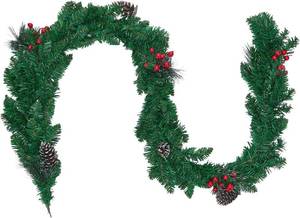 lot 3581 image: Artificial Pine Garland with Berries and Cones for Mantle 270cm