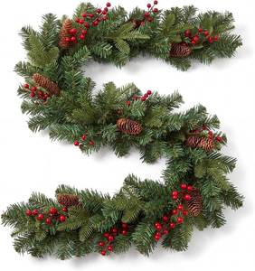 lot 3589 image: 10 Pre-Lit Christmas Garland