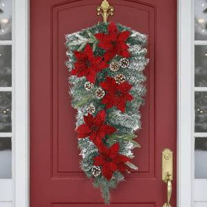lot 3591 image: Yunlly 36 Christmas Teardrop Swags for Outdoor Decorating