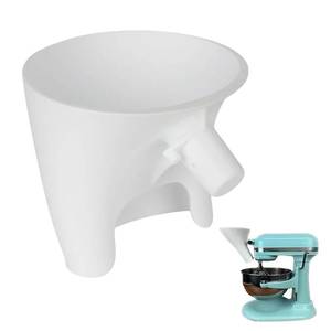 lot 66498 image: Flour Funnel for KitchenAid KSM150 5QT Stand Mixer Attachment, White