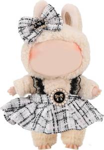 lot 66503 image: 17Cm Clothes for 17cm Doll, 2 PCS Cute Chic Style Hair Clip & Dress Set, Dress up Outfit Exquisite Accessories for Dolls