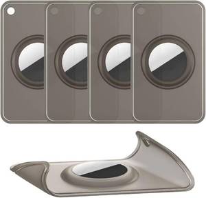 lot 66511 image: 4 Pack Wallet Holder, Ultra Thin & Flexible Card Case for Apple AirTag, Multicolor GPS Tracker Finder Case for Airtag, Slim Insert for Purse, Handbag, Backpack Wallet