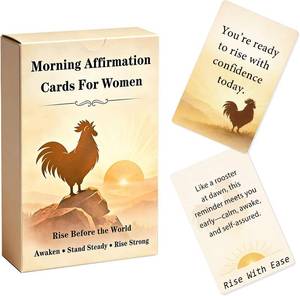 lot 66545 image: Morning Affirmation Cards for Women - 55 Daily Motivation Cards