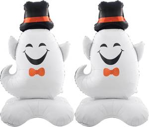 lot 69096 image: Ghost Balloons Halloween Balloons Self Standing Hat Ghost Balloon for Halloween Themed Party Decoration Supplies Birthday Decoration Decor Ballons Arch Kits Party Balloon Set 2pcs