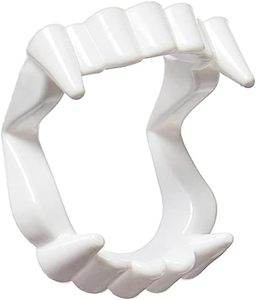 lot 69123 image: Dzrige Halloween Plastic Vampire Teeth Demon Fangs Devil Dentures Cosplay Props Halloween Vampire Costume Accessory, White