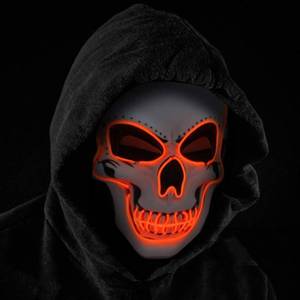 Small OceanWings Halloween Mask LED Light up Costumes Scary Mask for Party Supplies Favor