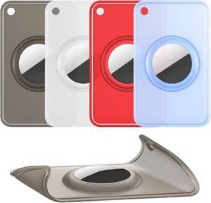 lot 69332 image: 4 Pack Wallet Holder, Ultra Thin & Flexible Card Case for Apple AirTag, Multicolor GPS Tracker Finder Case for Airtag, Slim Insert for Purse, Handbag, Backpack Wallet