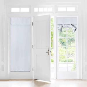 lot 69338 image: 30W x 72L (Pack of 1) NICETOWN Greyish White Blackout French Door Curtain for Glass Privacy