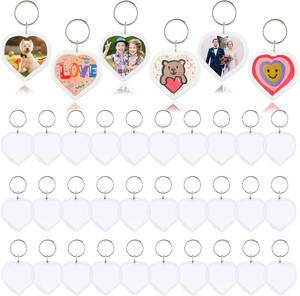 lot 69358 image: 72 Pcs Valentines Day Heart Key Rings Sets including 36 Valentines Day Key Rings Crafts 36 Love Card for DIY Valentines Days Gifts Party Favors