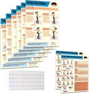 lot 69405 image: Whole Body Vibration Plate Exercise Poster Set, 6 Guides & 2 30-Day Plans