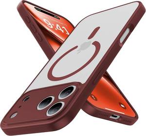 lot 69410 image: Magnetic Shockproof for iPhone 17 Pro Max Case,UpgradeCamera ProtectionCompatible with MagsafeNon-SlipMil-Grade ProtectionSlim Translucent Matte Phone Case for iPhone 17 Pro Max,Maroon