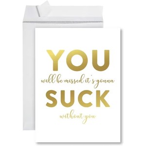 lot 69411 image: Koyal Wholesale Farewell Retirement Office Card, Gold (Paper Card)