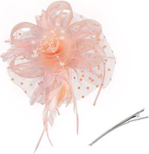 lot 69422 image: American Trends Womens Fascinators Hat Mesh Feather Tea Party Headpiece with Clip and Headband for Derby Horse Racing Wedding