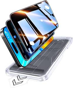 lot 69424 image: Top 9H Tempered Glass for iPhone 17 Pro Privacy Screen Protector 6.3 100% Anti-Spy & Military-Grade Shatterproof Longest Durable, Easy Installation, Bubble Free, Full Coverage 2 Pack