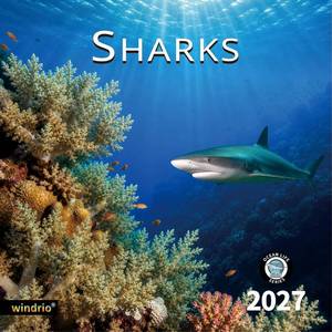 lot 69455 image: 2026-2027 Wall Calendar,Calendar 2026, November 2026 - December 2027, Wall Calendar Sharks, 12 x 24 Opened, Thick Paper, Large Writing Blocks, Hanging Monthly Calendar for Home, Office & School Plan