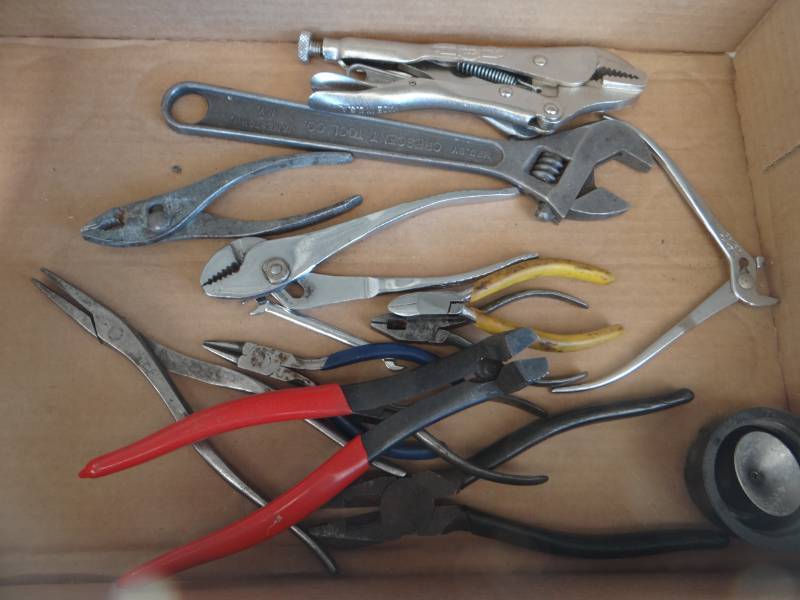 lot 19480 image: Lot of various wrenches & pliers.