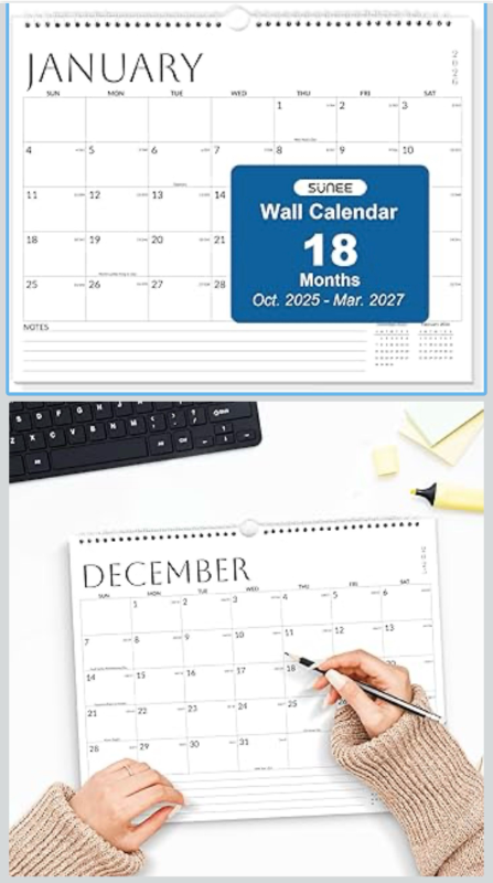 lot 69896 image: Calendar 2026 18 Months Oct. 2025 - Mar. 2027 - Retail $6