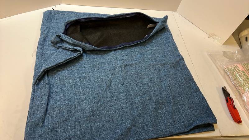 lot 168202 image: Blue Denim Pillow Covers 2 Piece - Retail $25