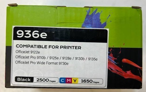 lot 168265 image: HP 936e Compatible Ink Cartridge Set - Retail $45